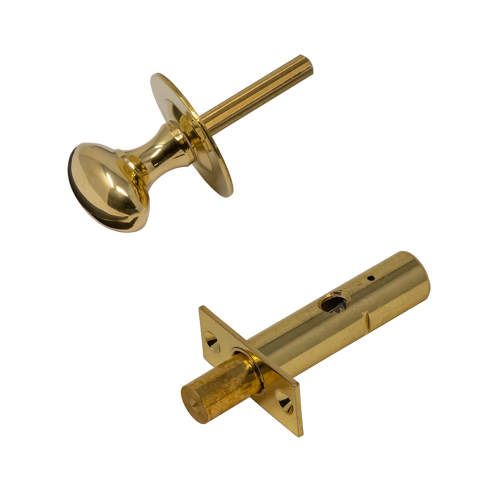 Thumb-Turn with Rack Bolt - Polished Brass House of Brass Ltd