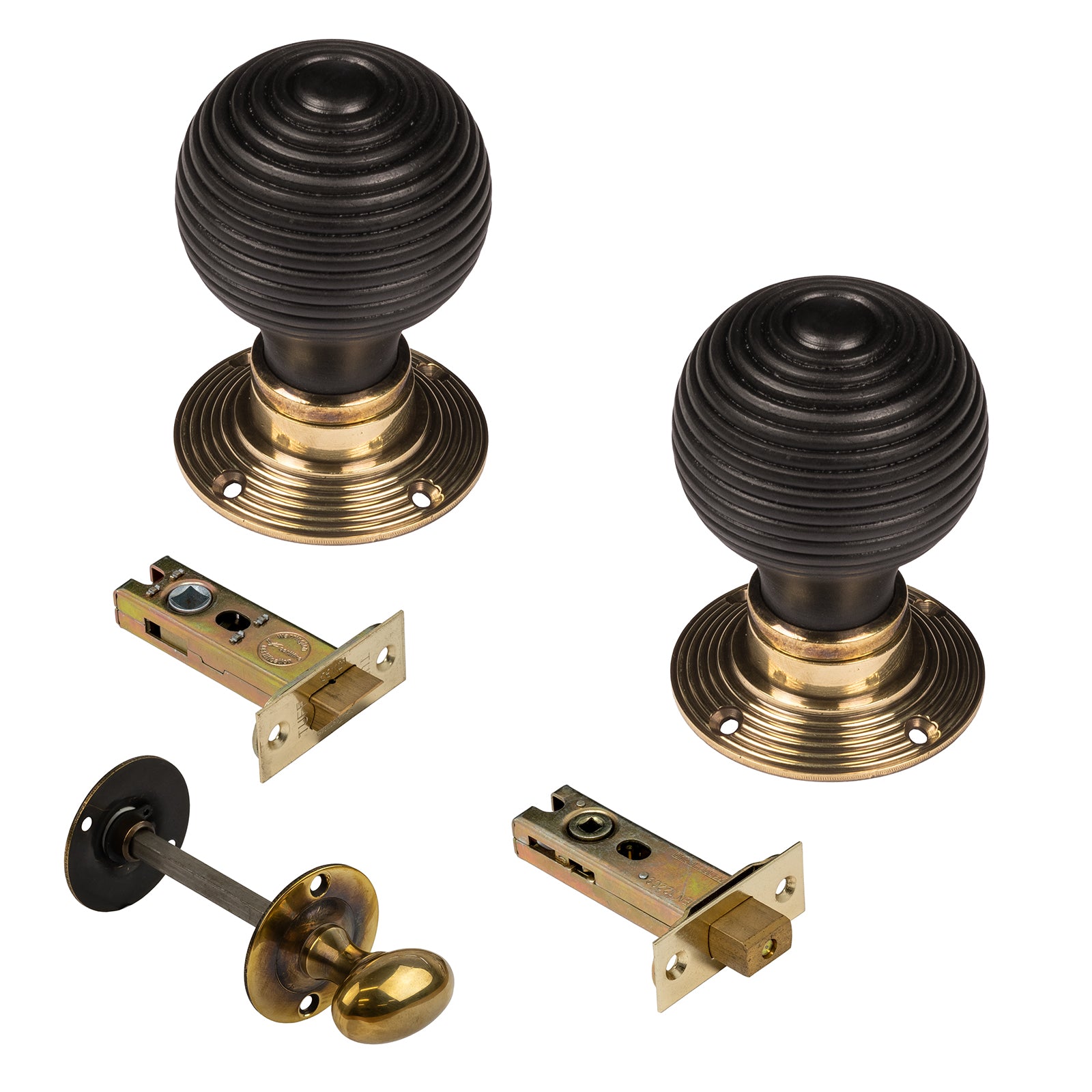 Beehive Door Knobs, Rosewood & Ebonised