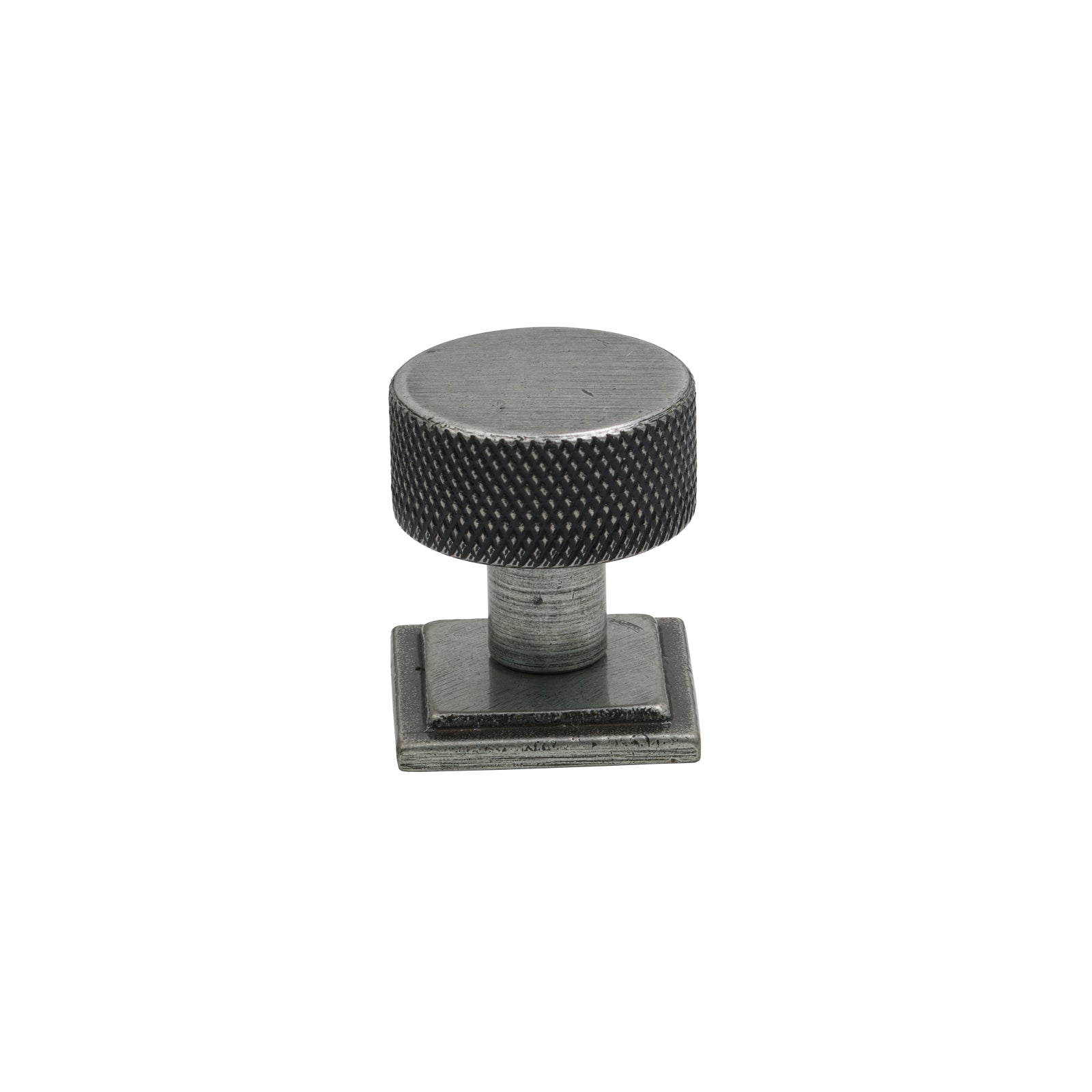 25mm Pewter Brompton Cabinet Knob - Square Rose