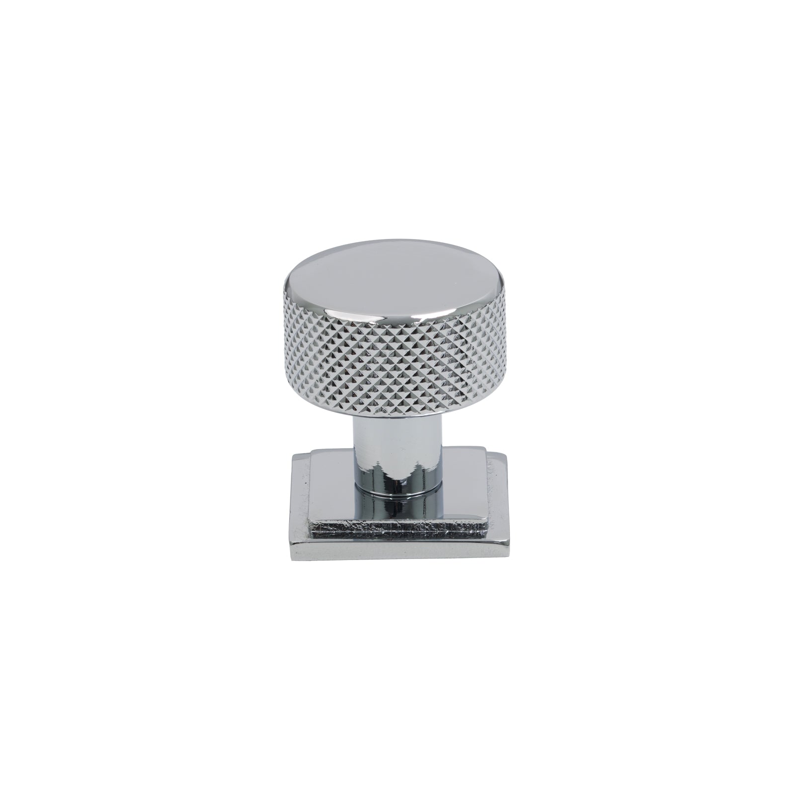 25mm Polished Chrome Brompton Cabinet Knob - Square Rose