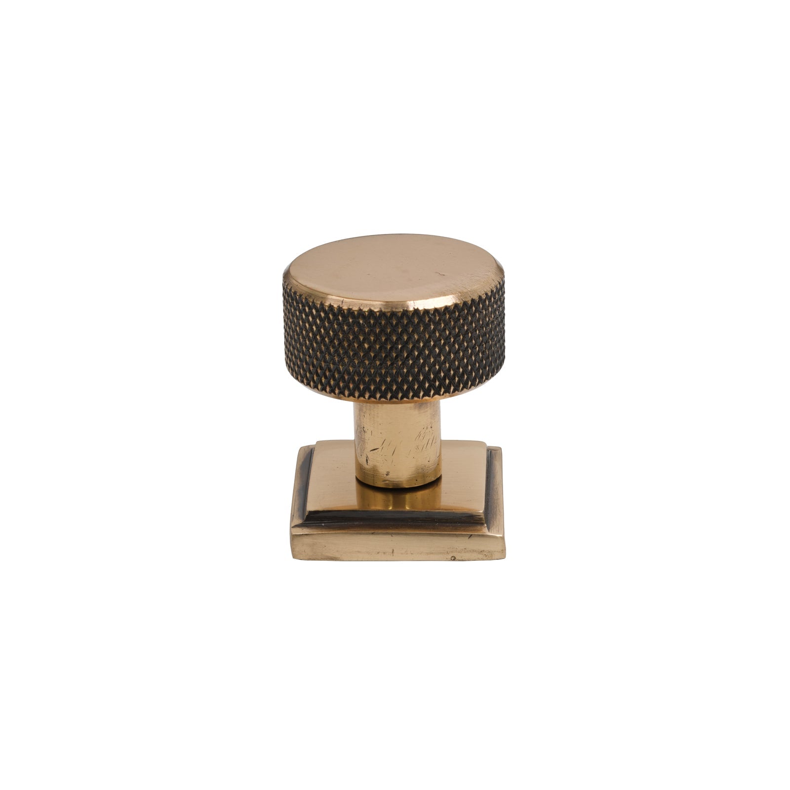 25mm Polished Bronze Brompton Cabinet Knob - Square Rose