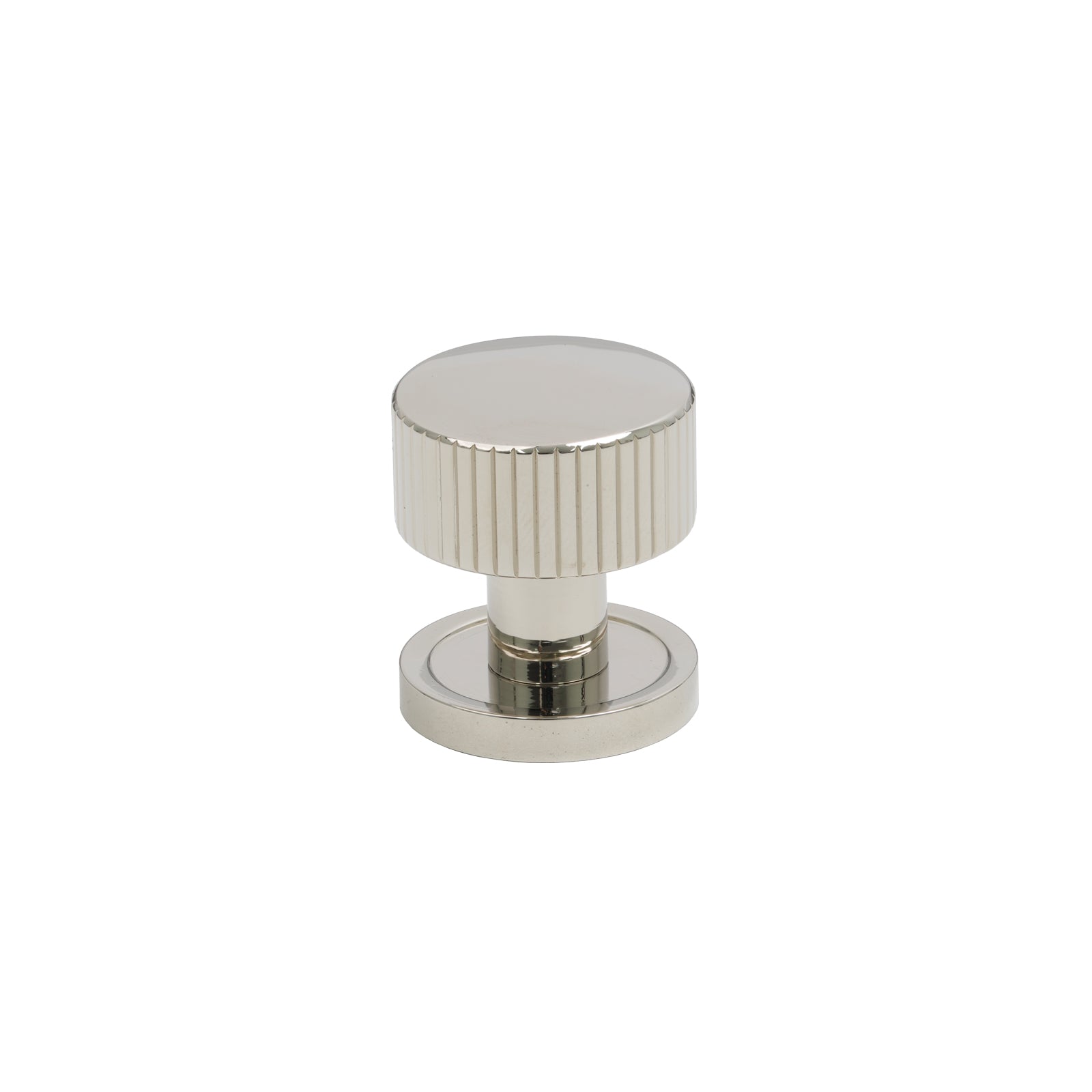 25mm Polished Nickel Judd Cabinet Knob - Round Rose