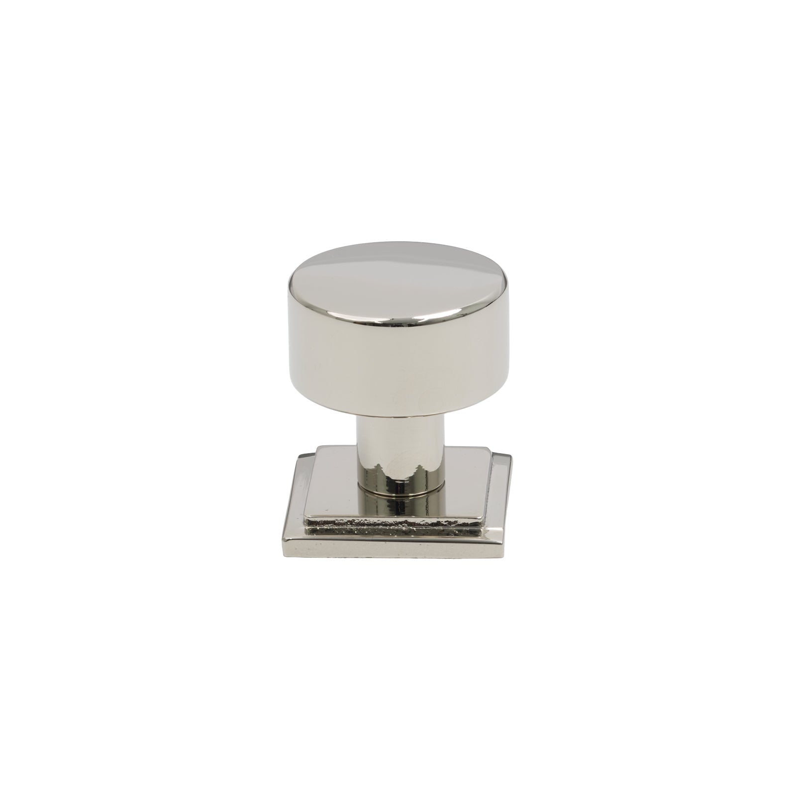 25mm Polished Nickel Kelso Cabinet Knob - Square Rose