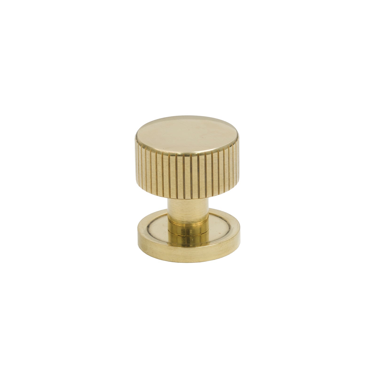 25mm Polished Brass Judd Cabinet Knob - Round Rose