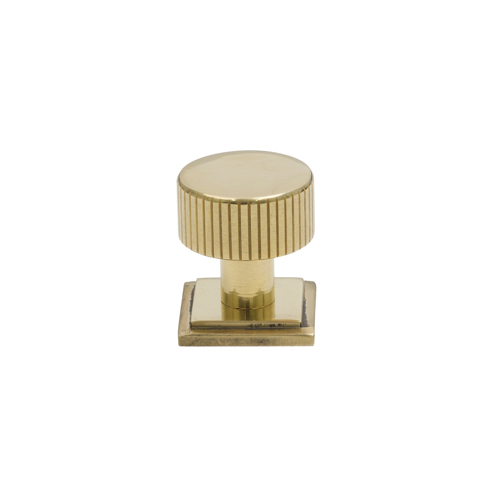 25mm Polished Brass Judd Cabinet Knob - Square Rose