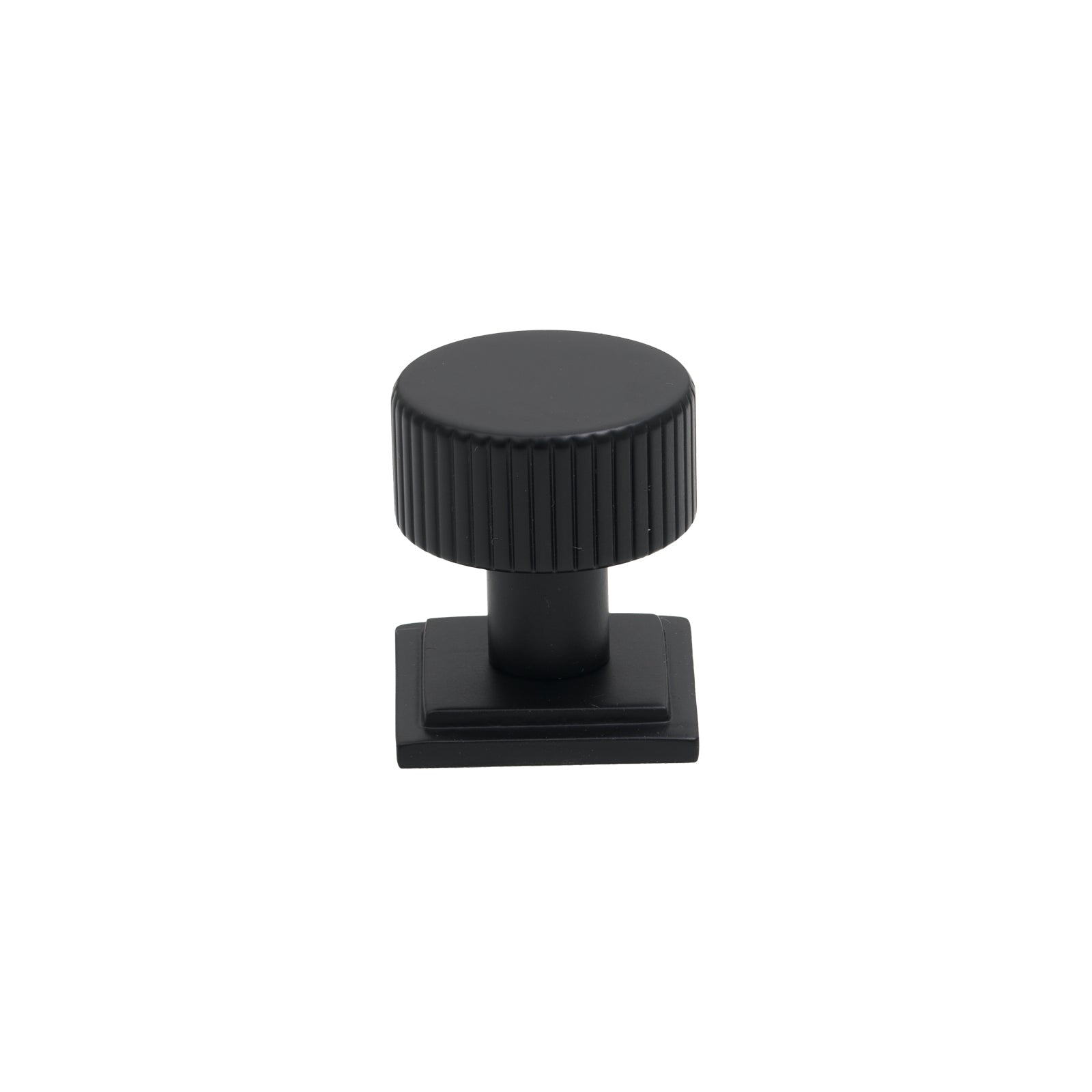 25mm Matt Black Judd Cabinet Knob - Square Rose