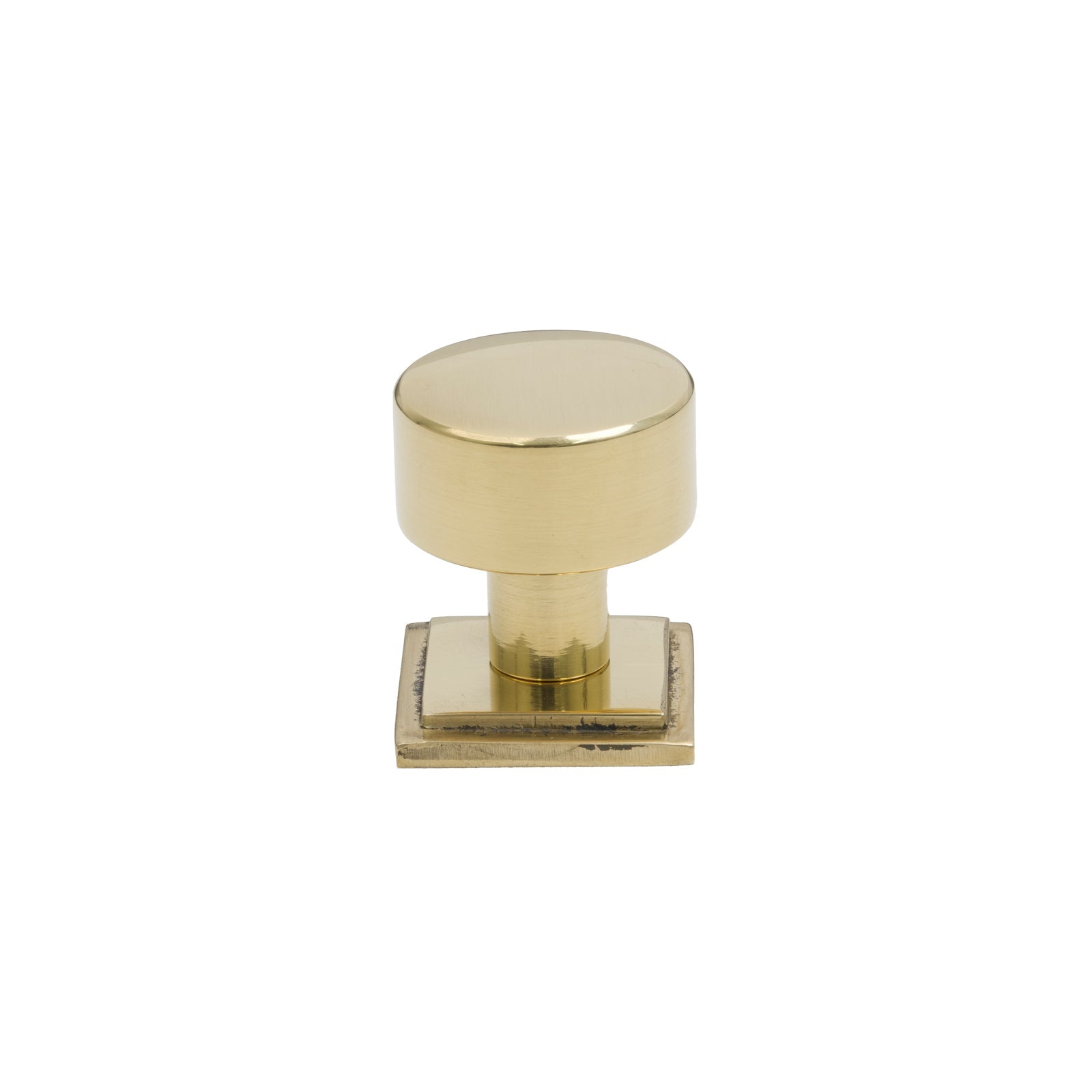 25mm Polished Brass Kelso Cabinet Knob - Square Rose