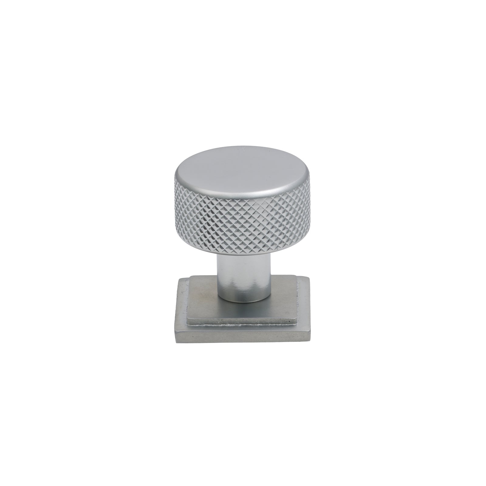 SHOW 25mm Satin Chrome Brompton Cabinet Knob - Square Rose