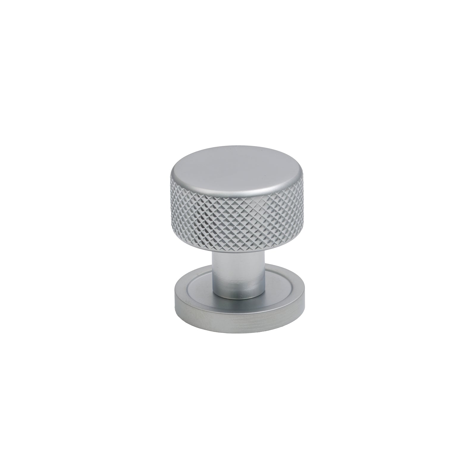 SHOW 25mm Satin Chrome Brompton Cabinet Knob - Round Rose