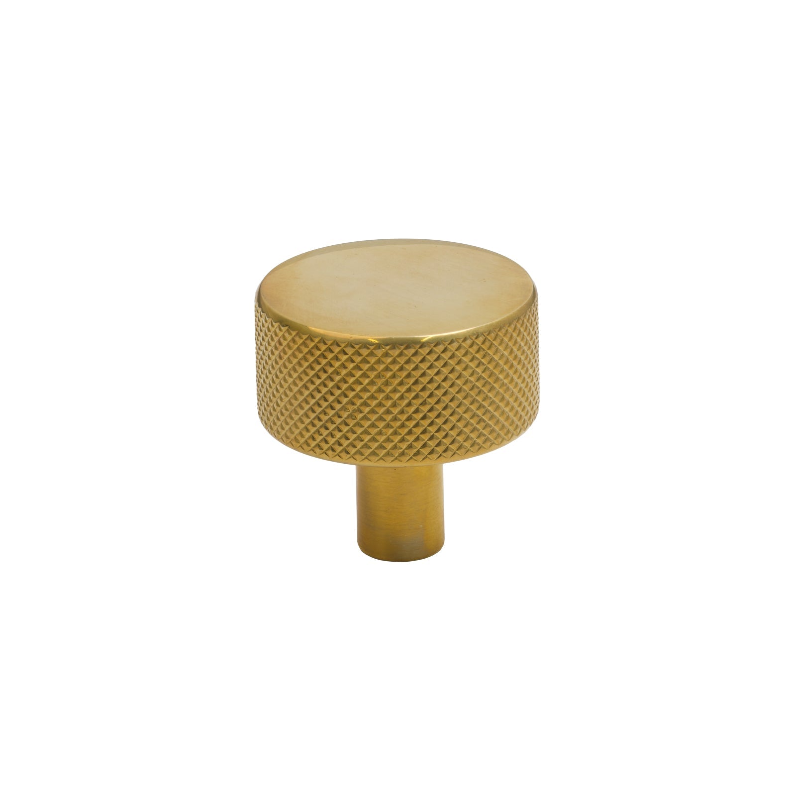 32mm Polished Brass Brompton Cabinet Knob - No Rose