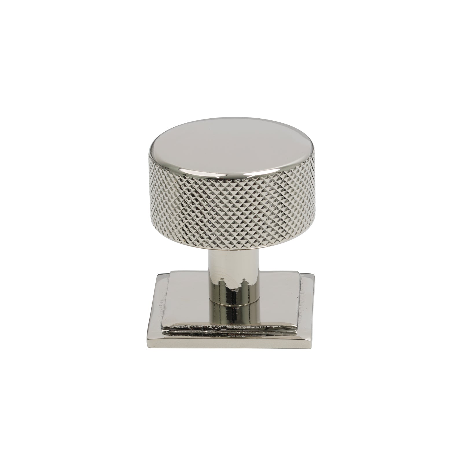 32mm Polished Nickel Brompton Cabinet Knob - Square Rose