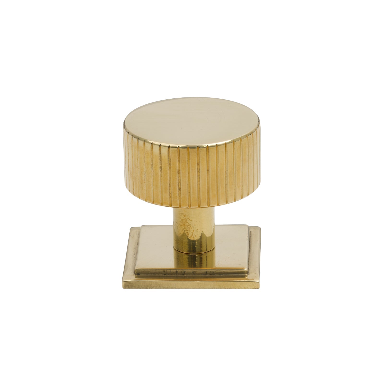 32mm Polished Brass Judd Cabinet Knob - Square Rose