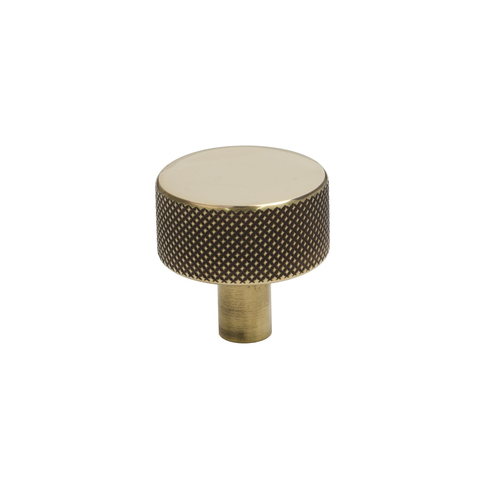 32mm Aged Brass Brompton Cabinet Knob - No Rose