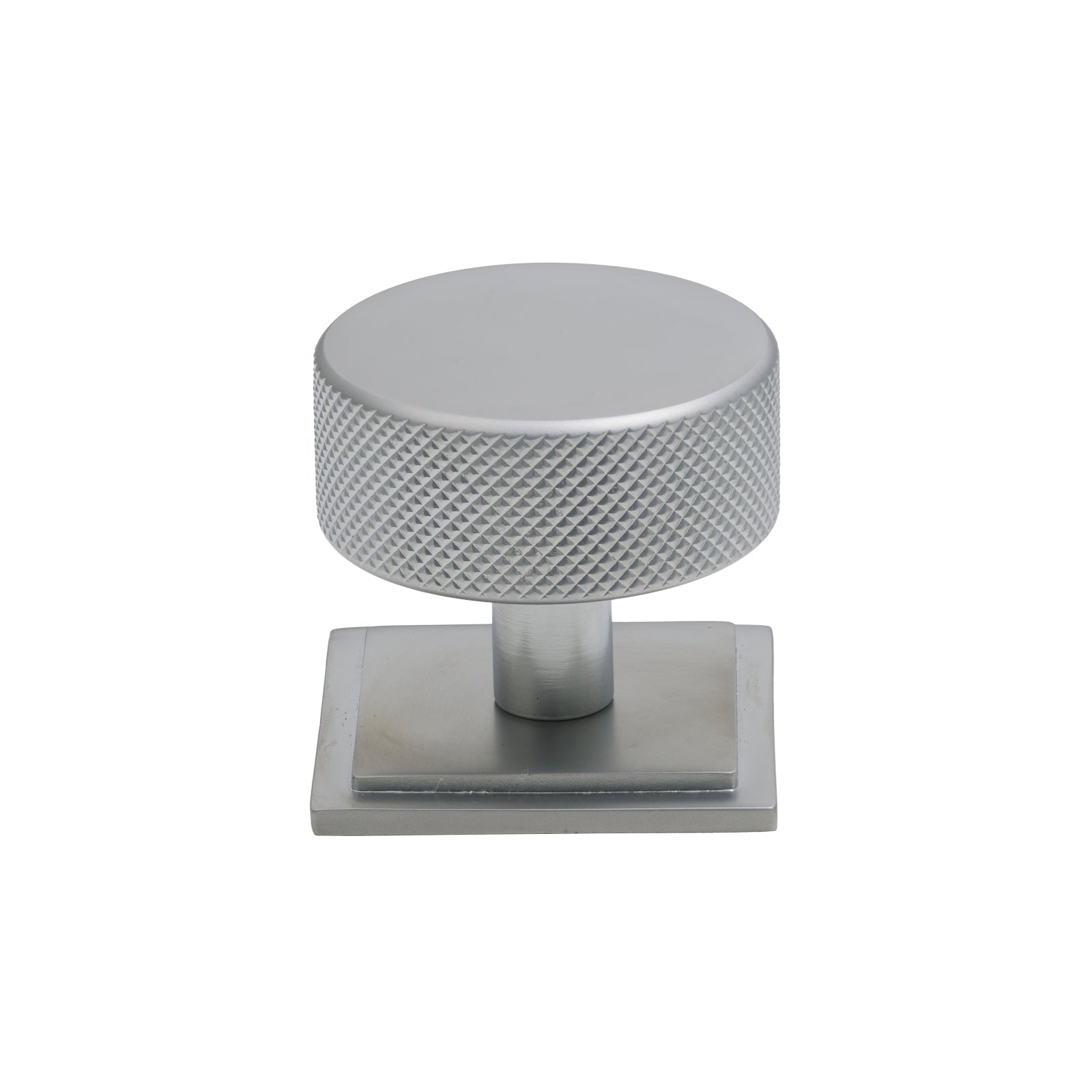 SHOW 38mm Satin Chrome Brompton Cabinet Knob - Square Rose