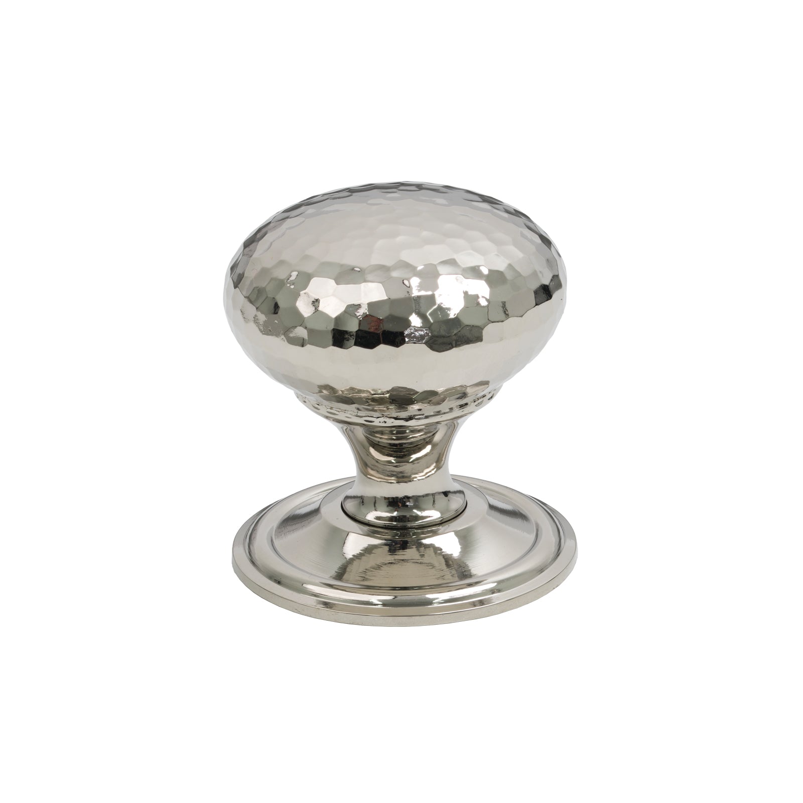 38mm Polished Chrome Hammered Mushroom Cabinet Knob