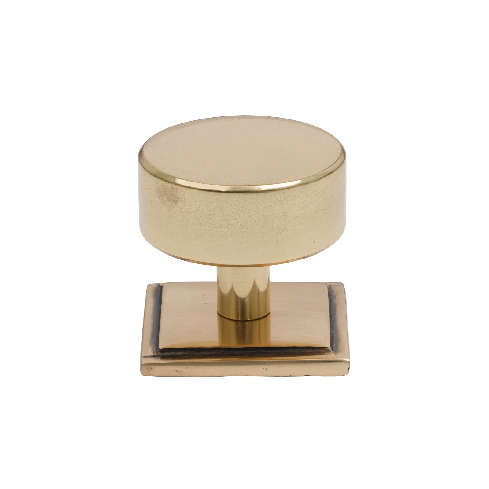 38mm Polished Bronze Kelso Cabinet Knob - Square Rose