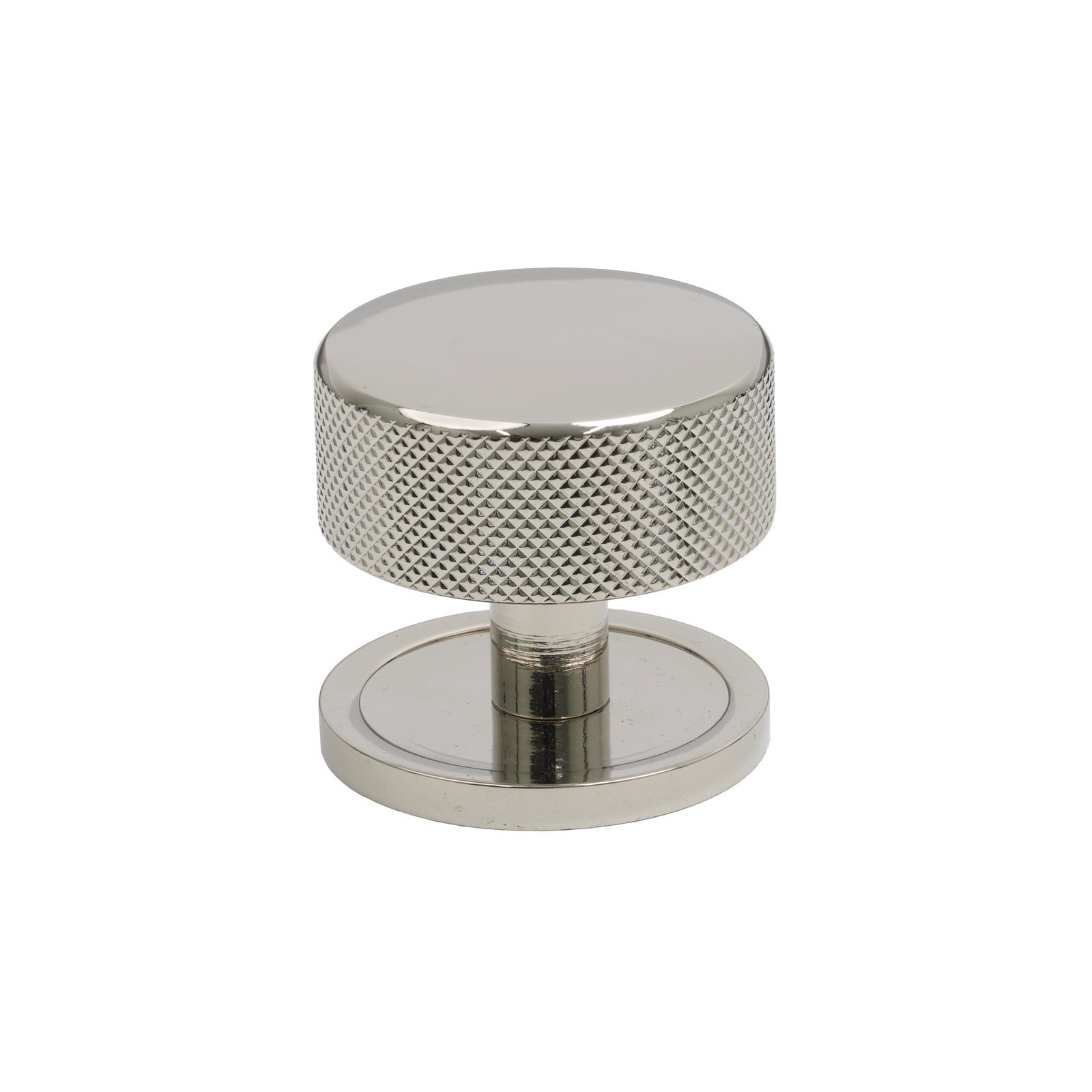 38mm Polished Nickel Brompton Cabinet Knob - Round Rose