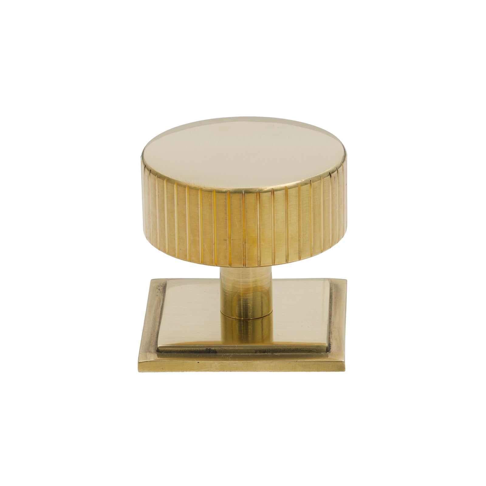 38mm Polished Brass Judd Cabinet Knob - Square Rose