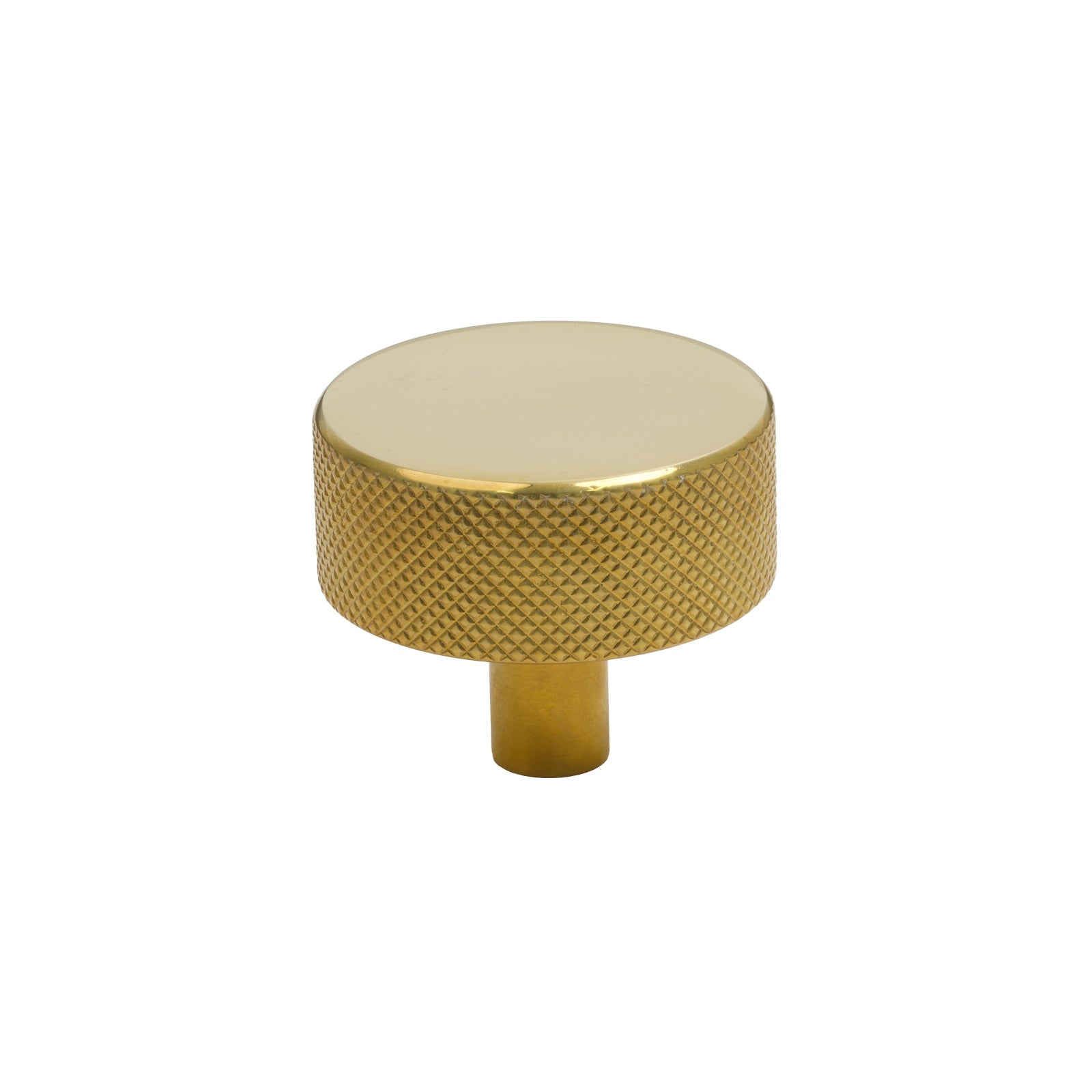 38mm Polished Brass Brompton Cabinet Knob - No Rose