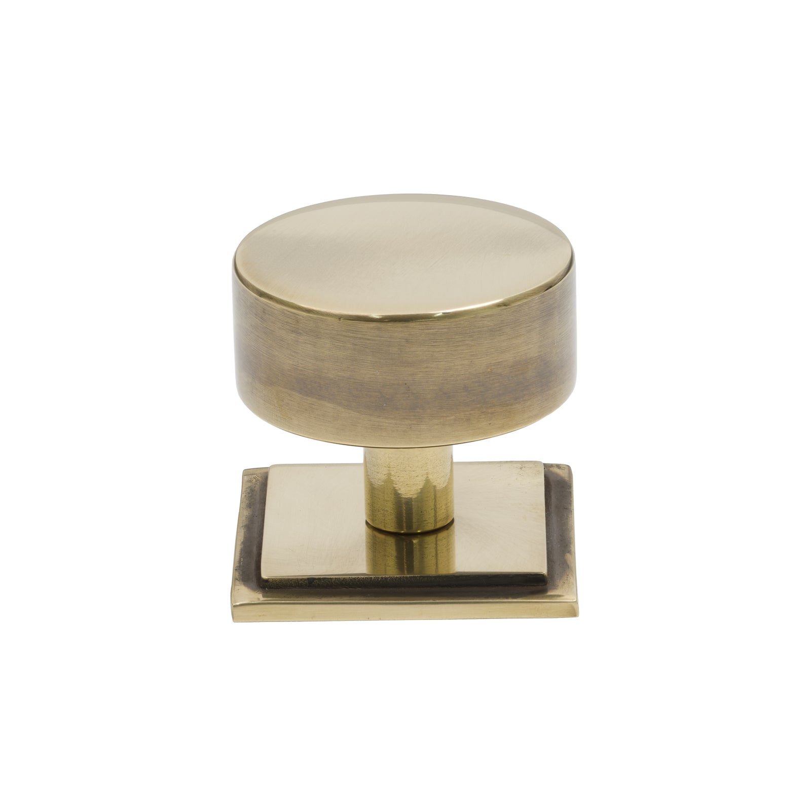 38mm Aged Brass Kelso Cabinet Knob - Square Rose