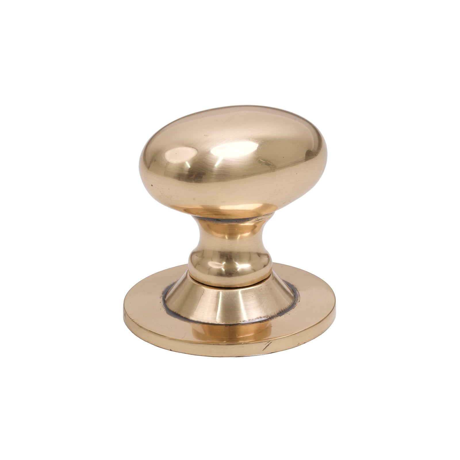 40mm Polished Chrome Oval Cabinet Knob on Rose