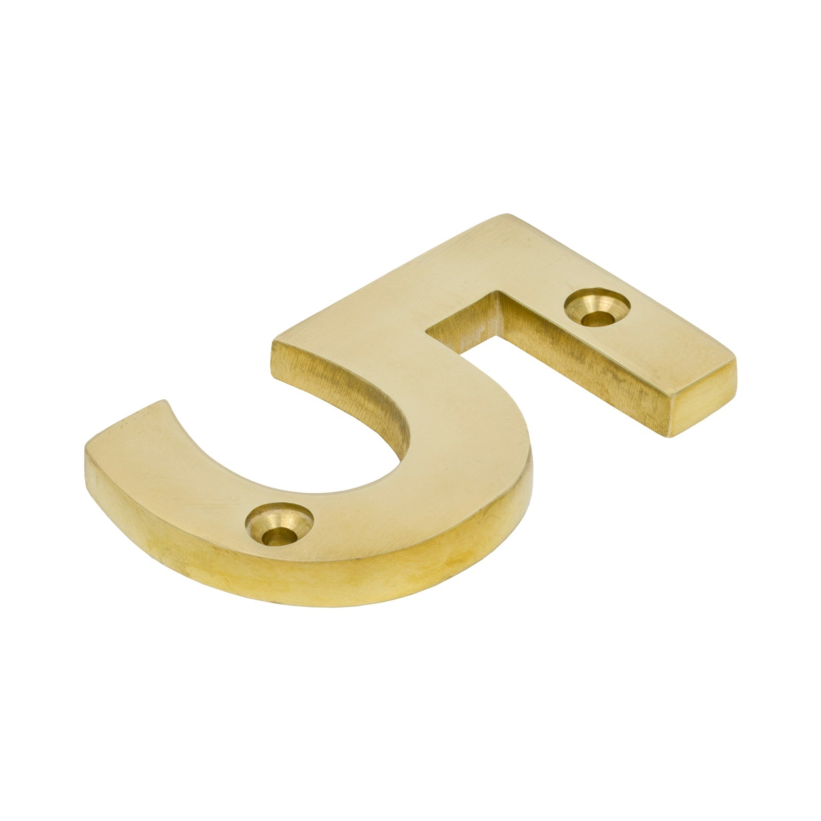 Polished Brass Front Door Number 5