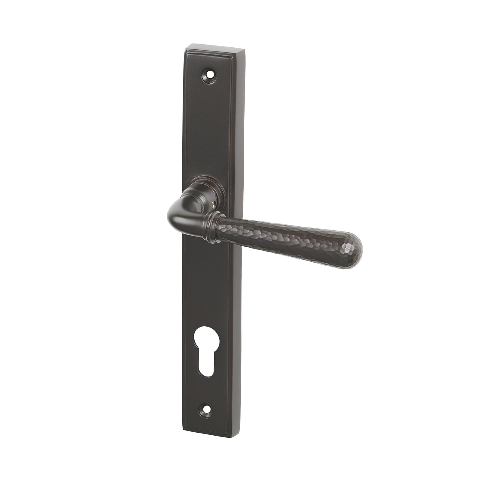 Aged Bronze Hammered Newbury Slimline Multipoint Door Handle