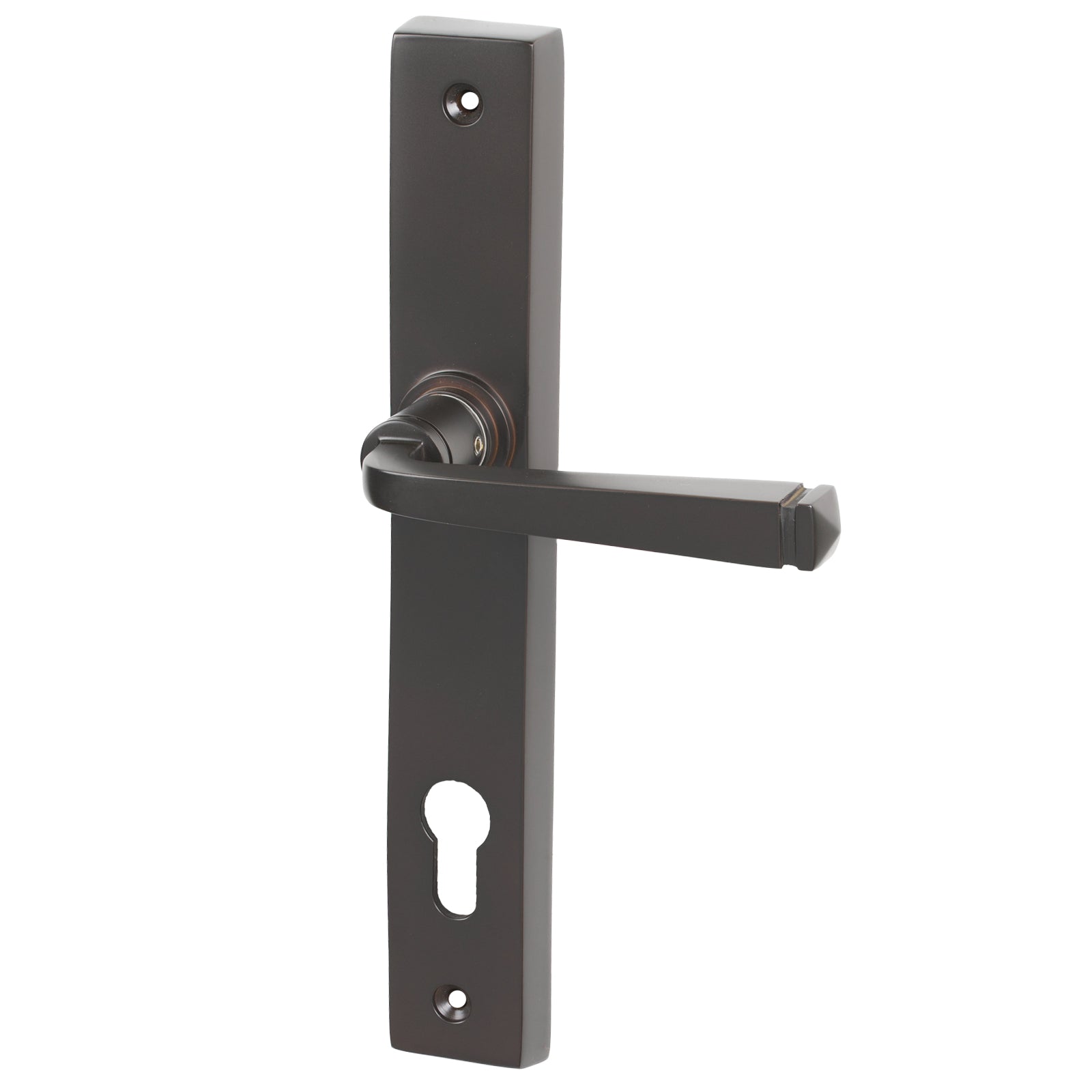 SHOW Aged Bronze Lock Avon Slimline Multipoint Door Handle