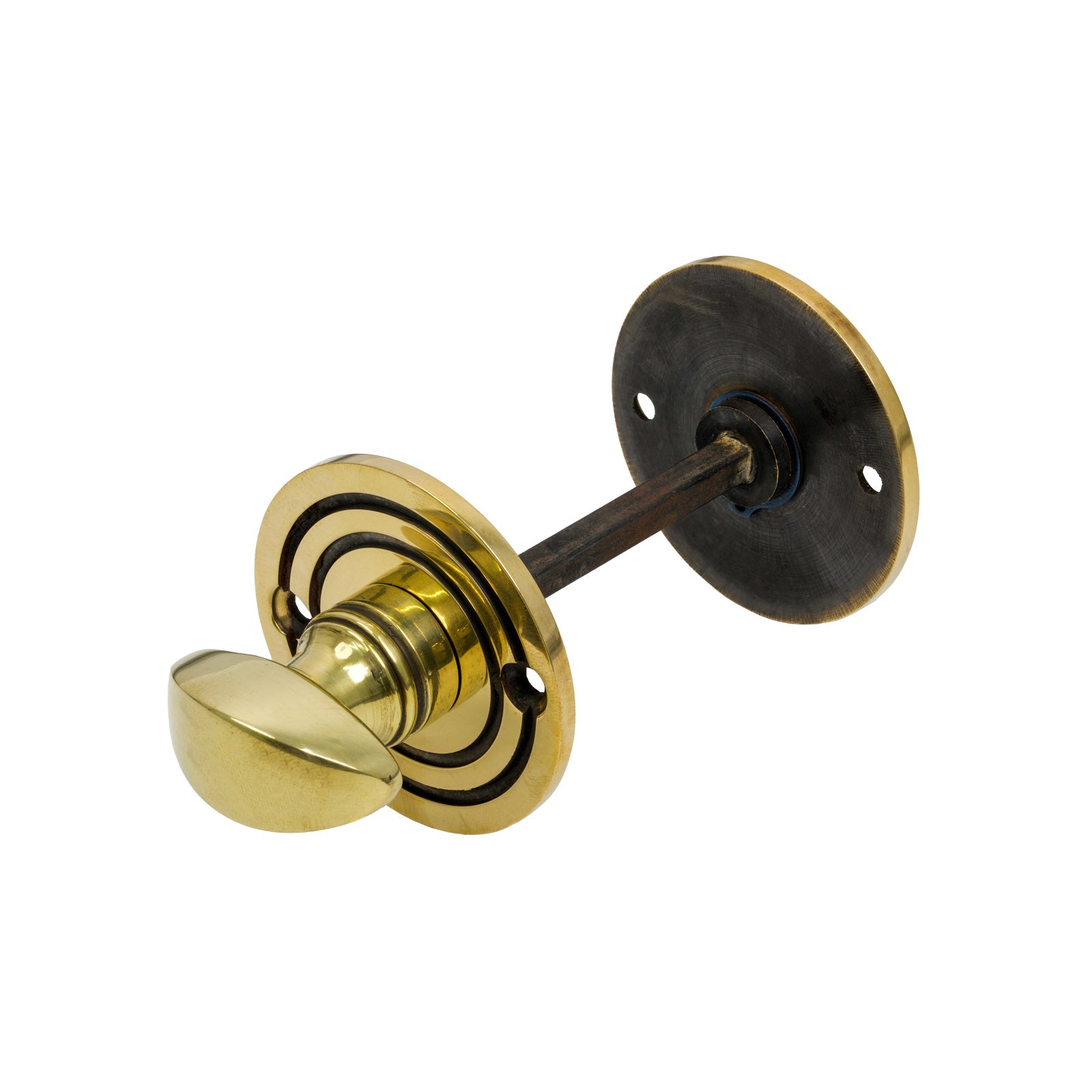 Aged Brass Round Bathroom Thumbturn