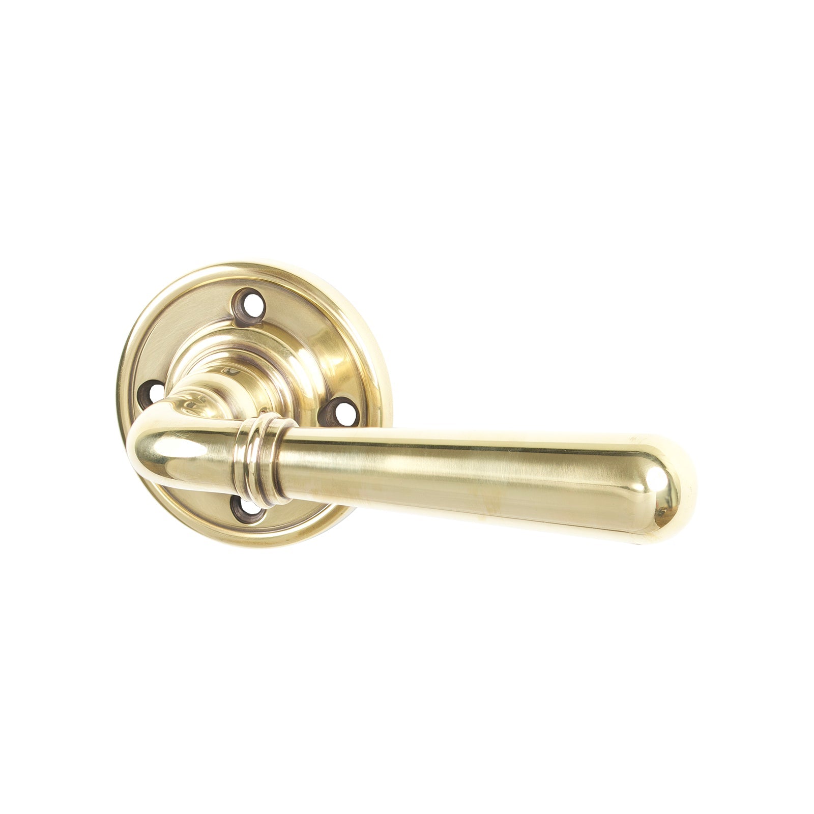 Aged Brass Newbury Lever on Rose Handles