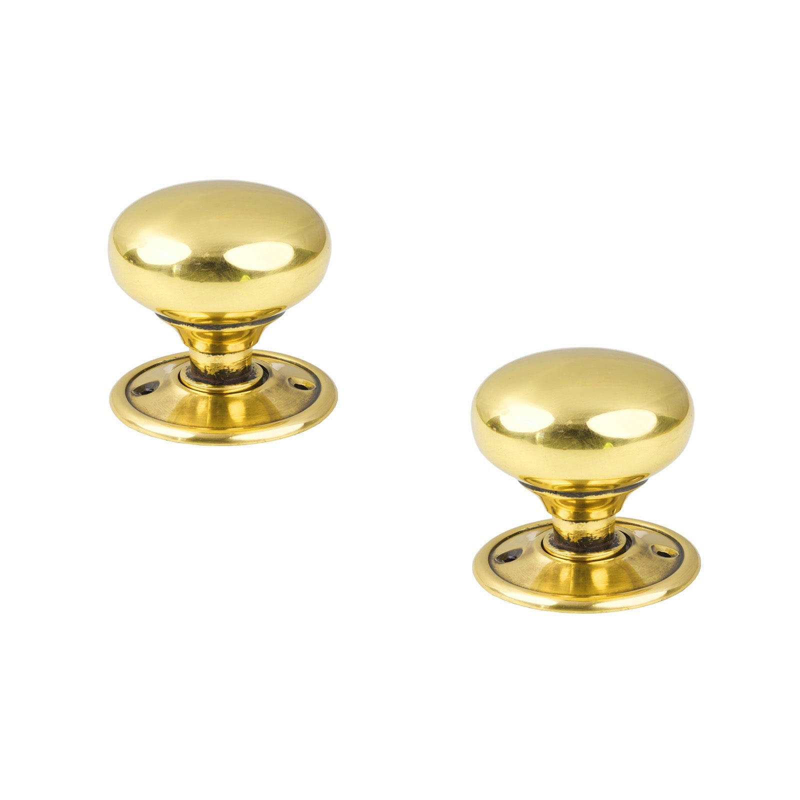 Aged Brass Mushroom Mortice Knobs