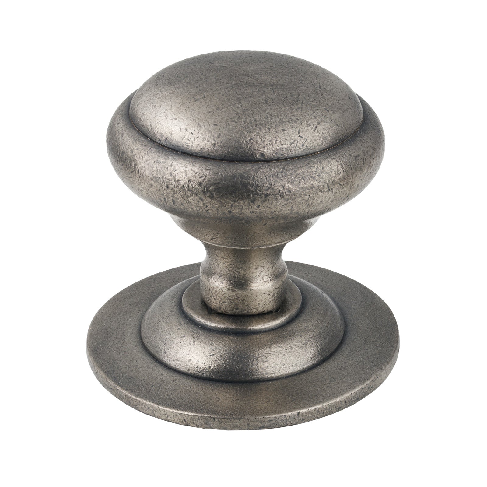 Antique Pewter Round Centre Door Knob