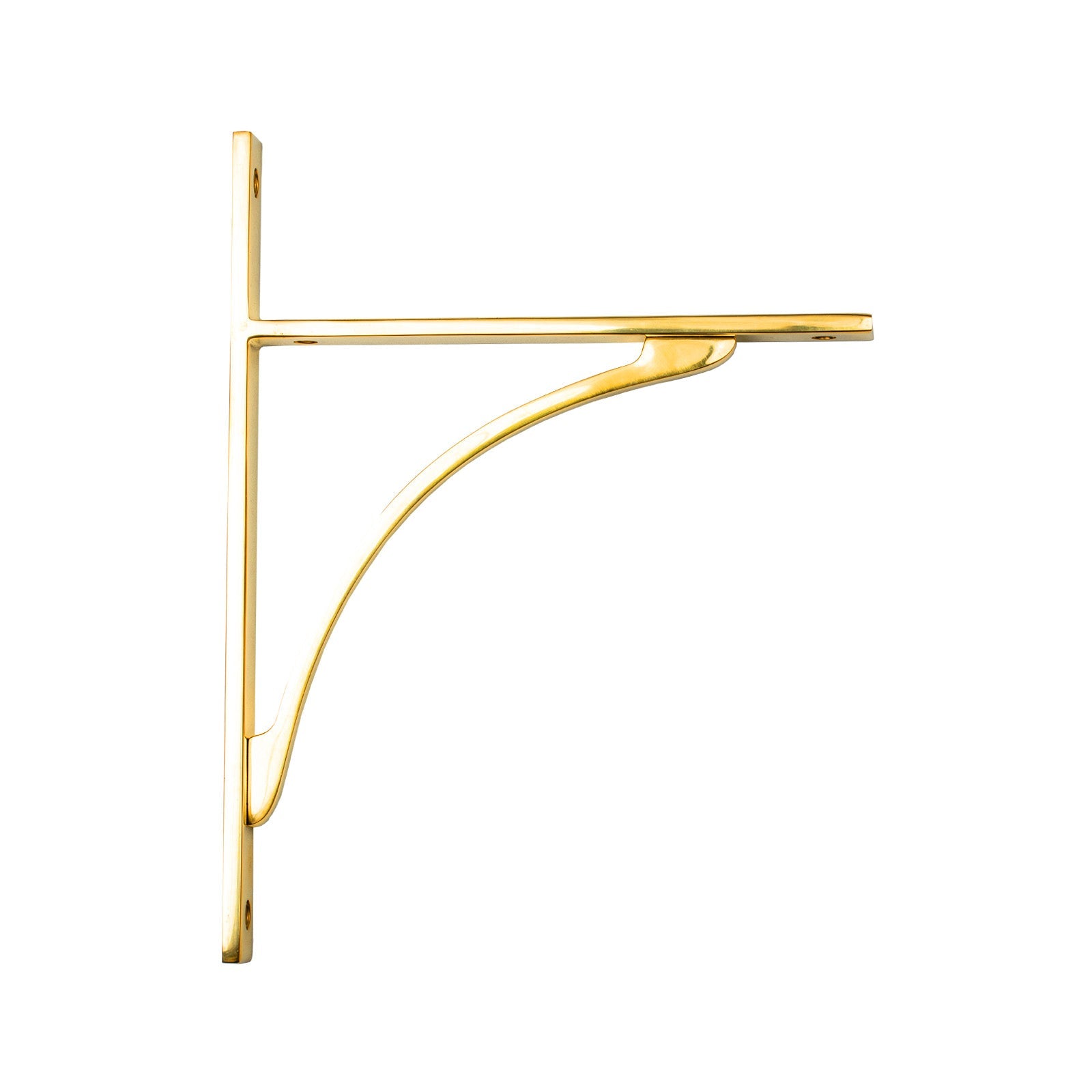 260mm Polished Brass Apperley Shelf Bracket