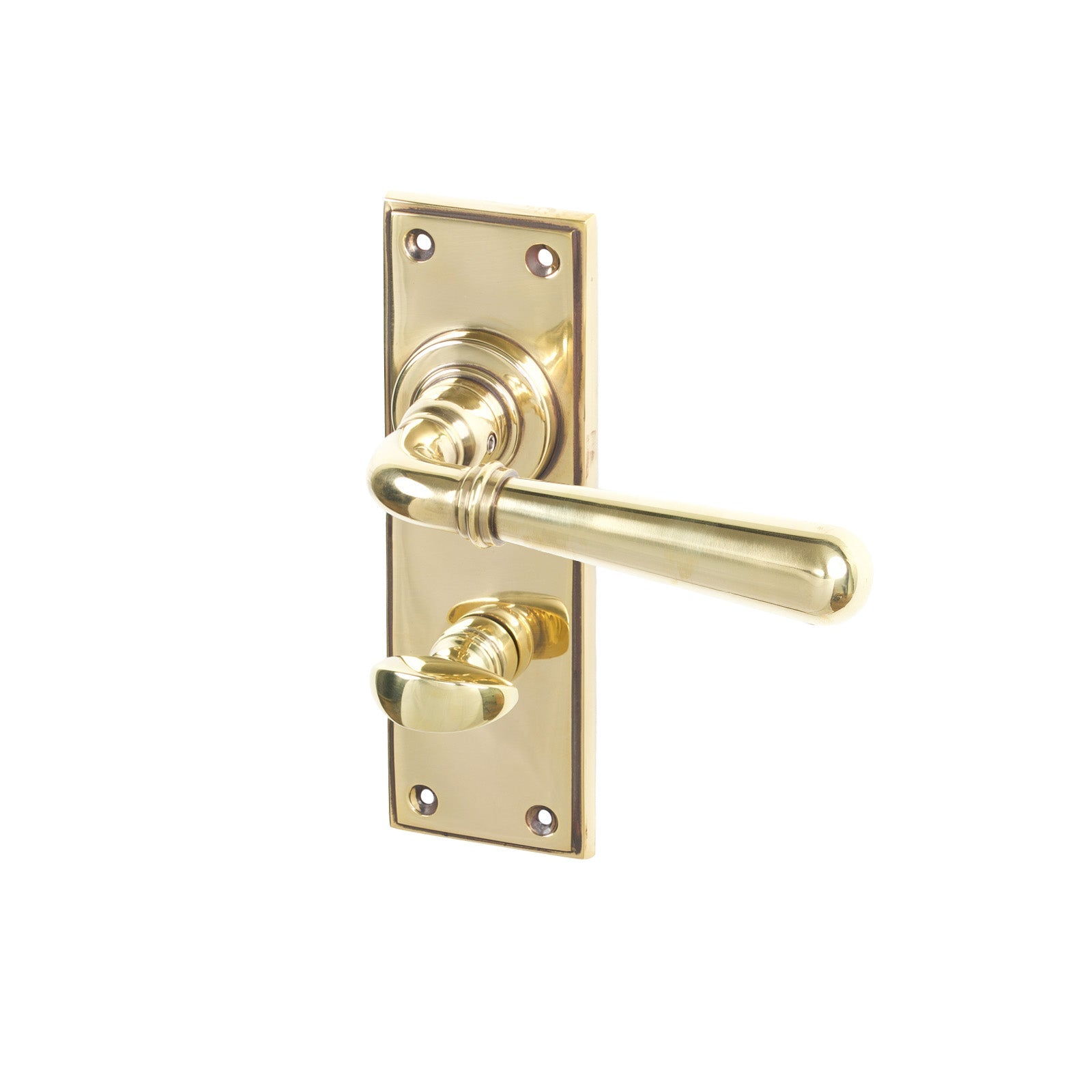 Aged Brass Bathroom Newbury Lever Handles