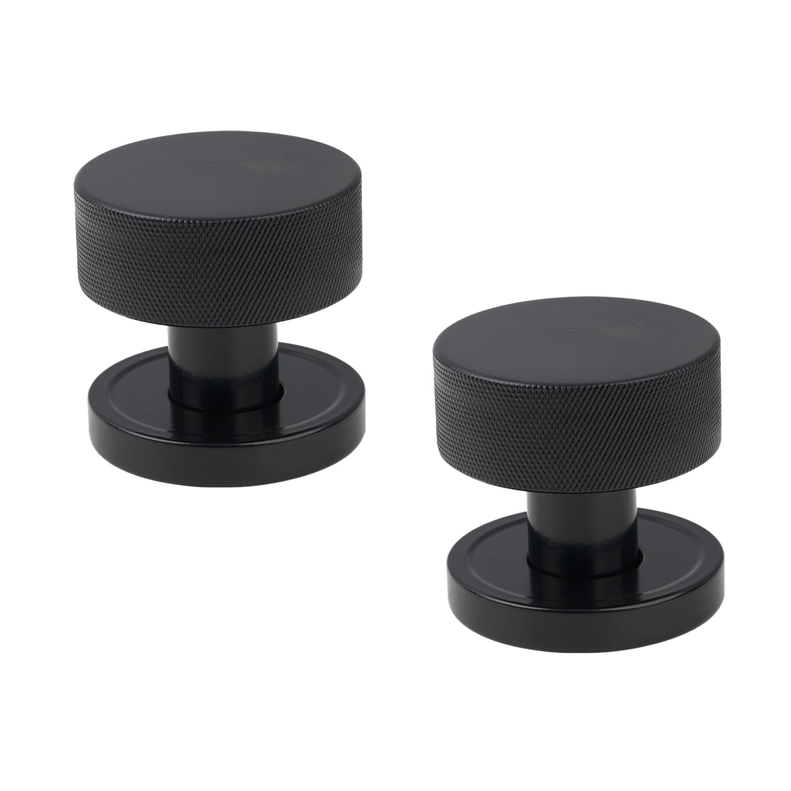 SHOW Black Plain Brompton Mortice Knobs