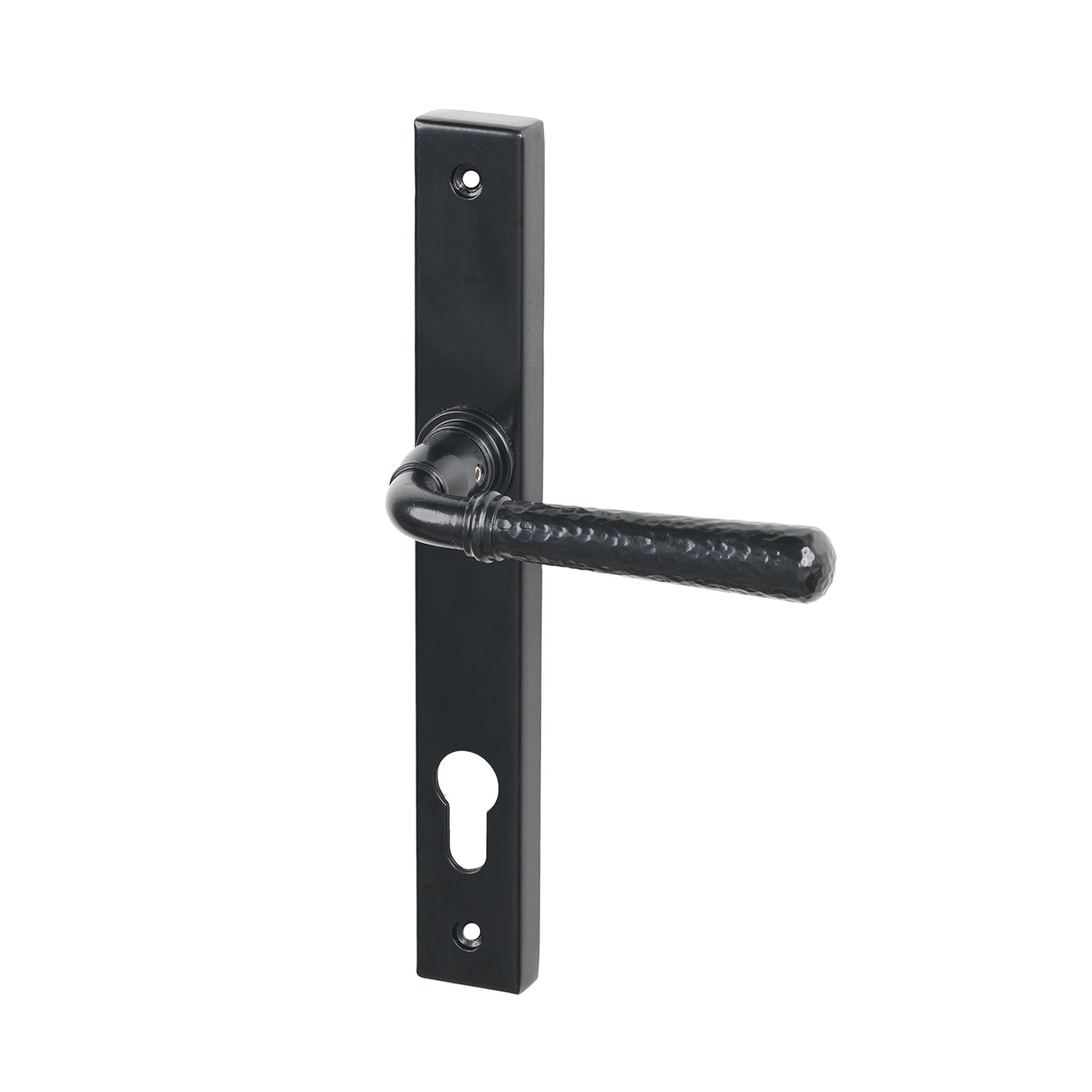 SHOW Black Hammered Newbury Slimline Multipoint Door Handle