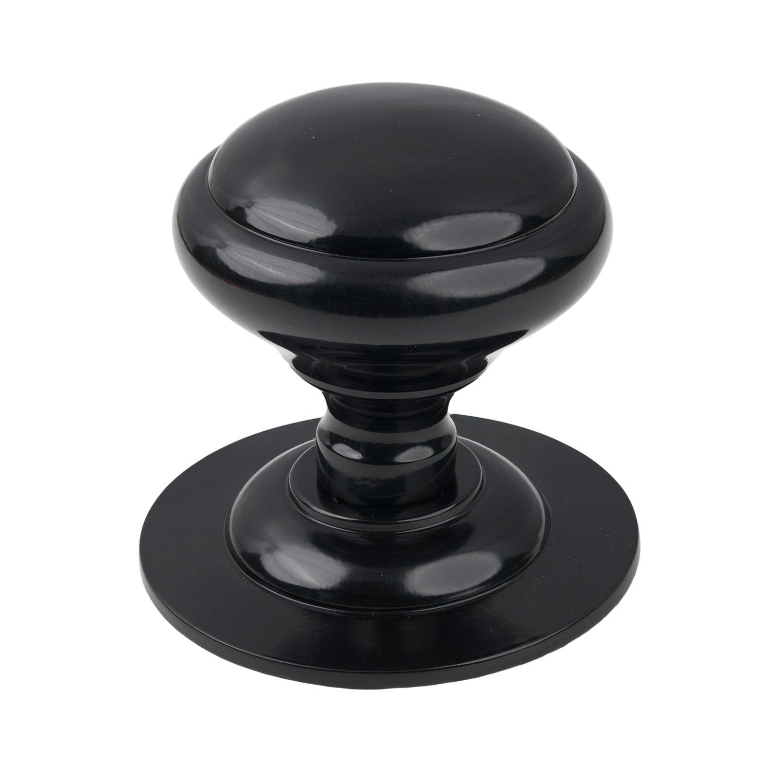 Black Round Centre Door Knob