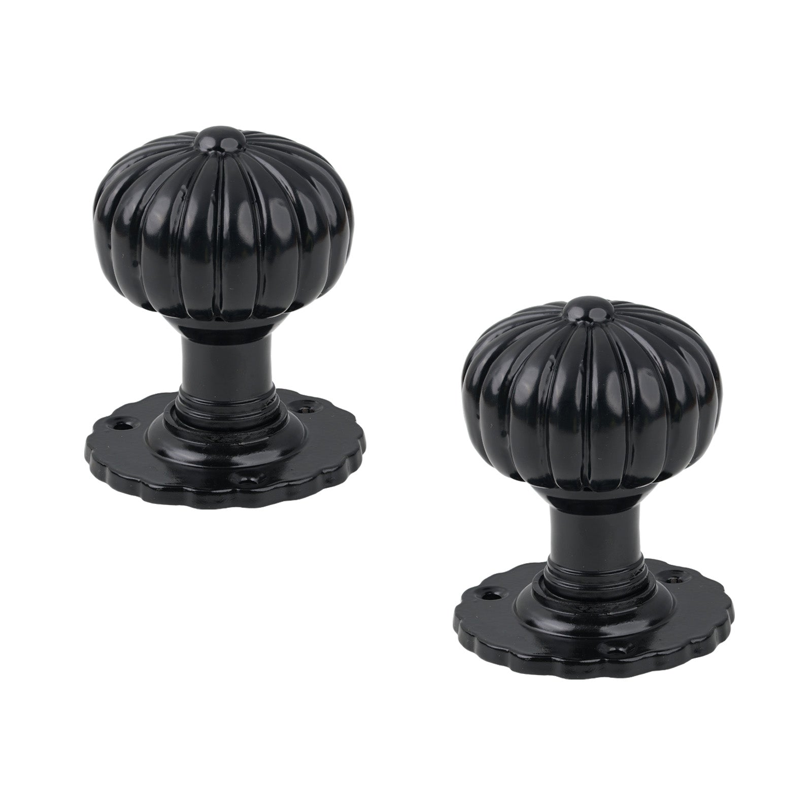 Black Flower Mortice Knobs