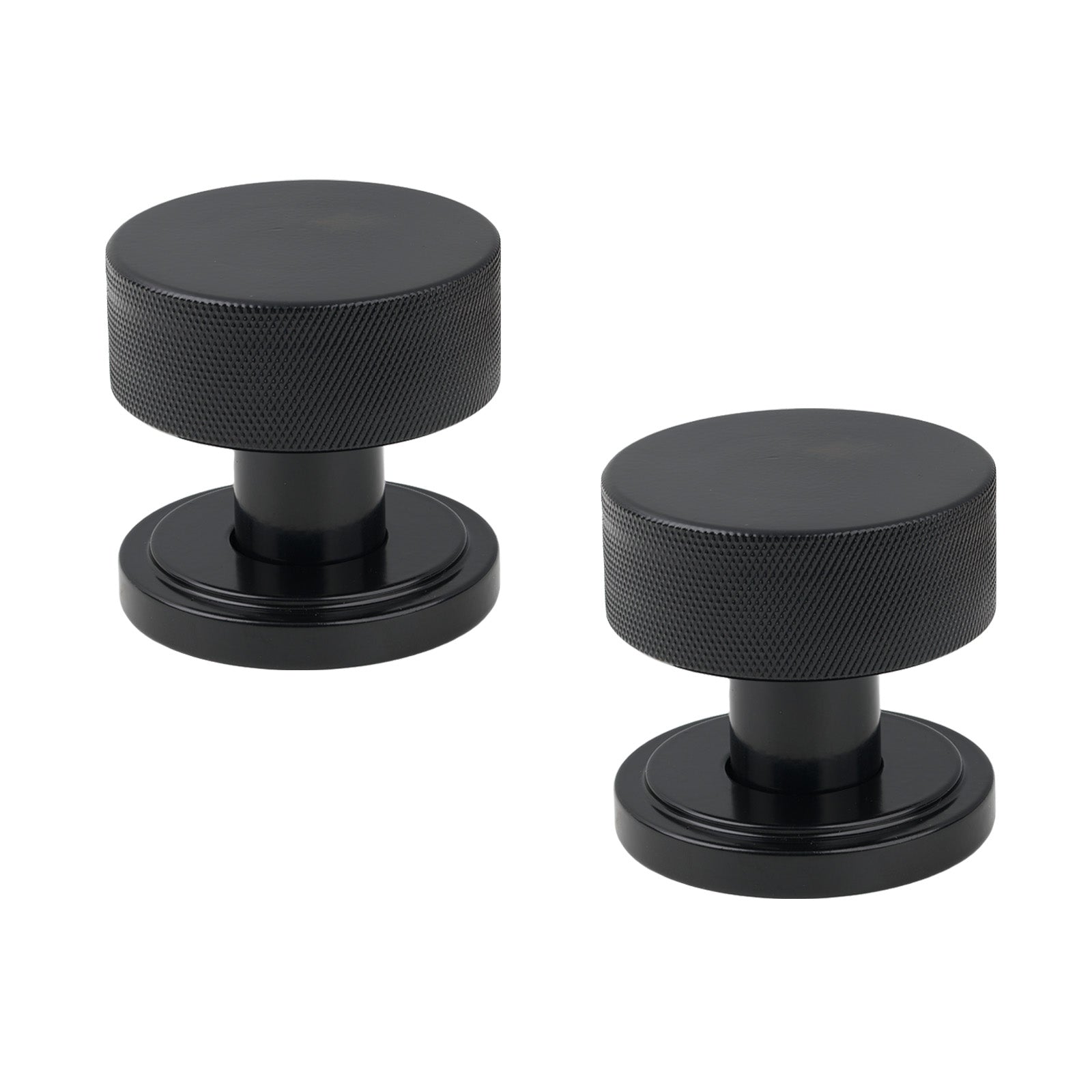 Black Art Deco Brompton Mortice Knobs