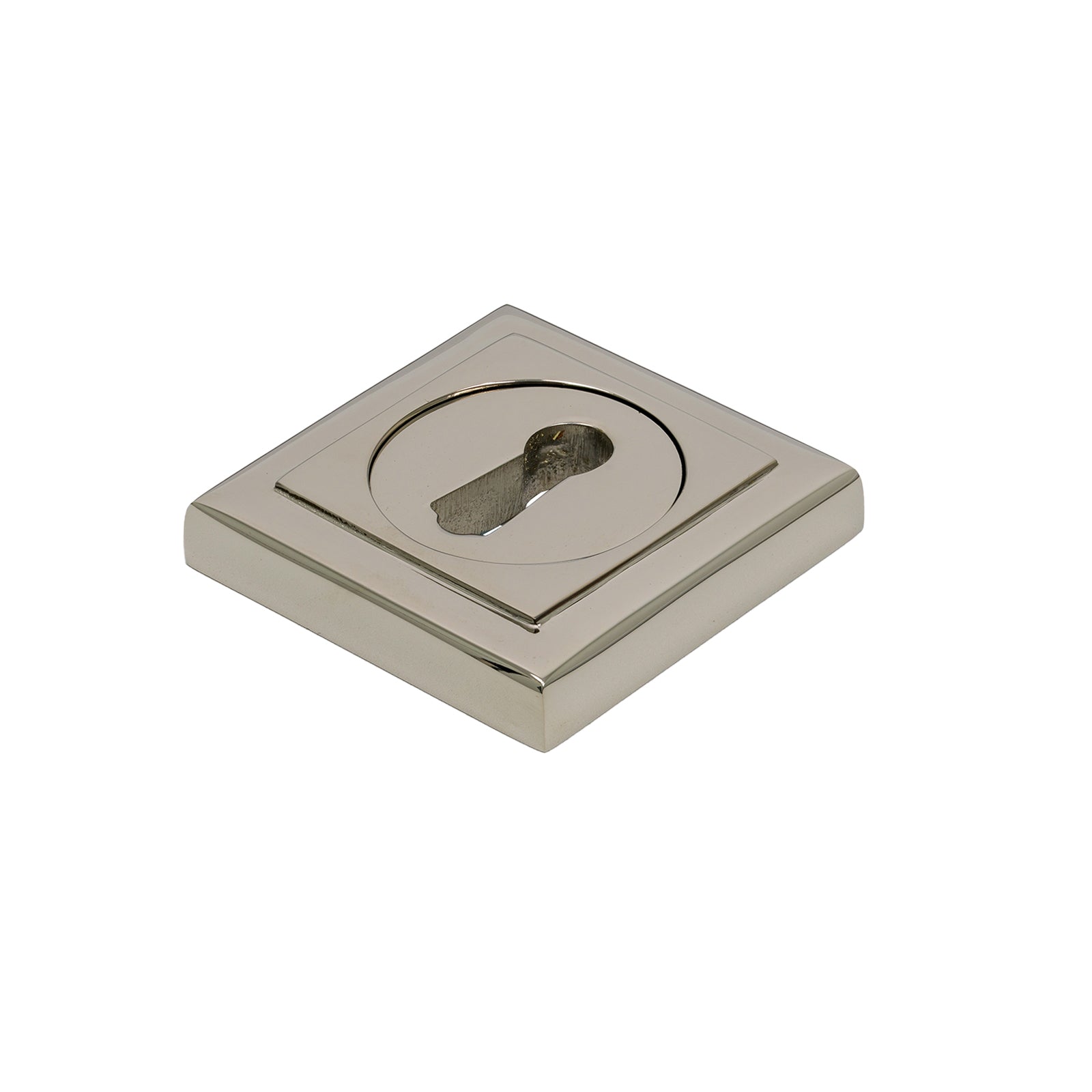 Polished Nickel BSU Square Round Escutcheon