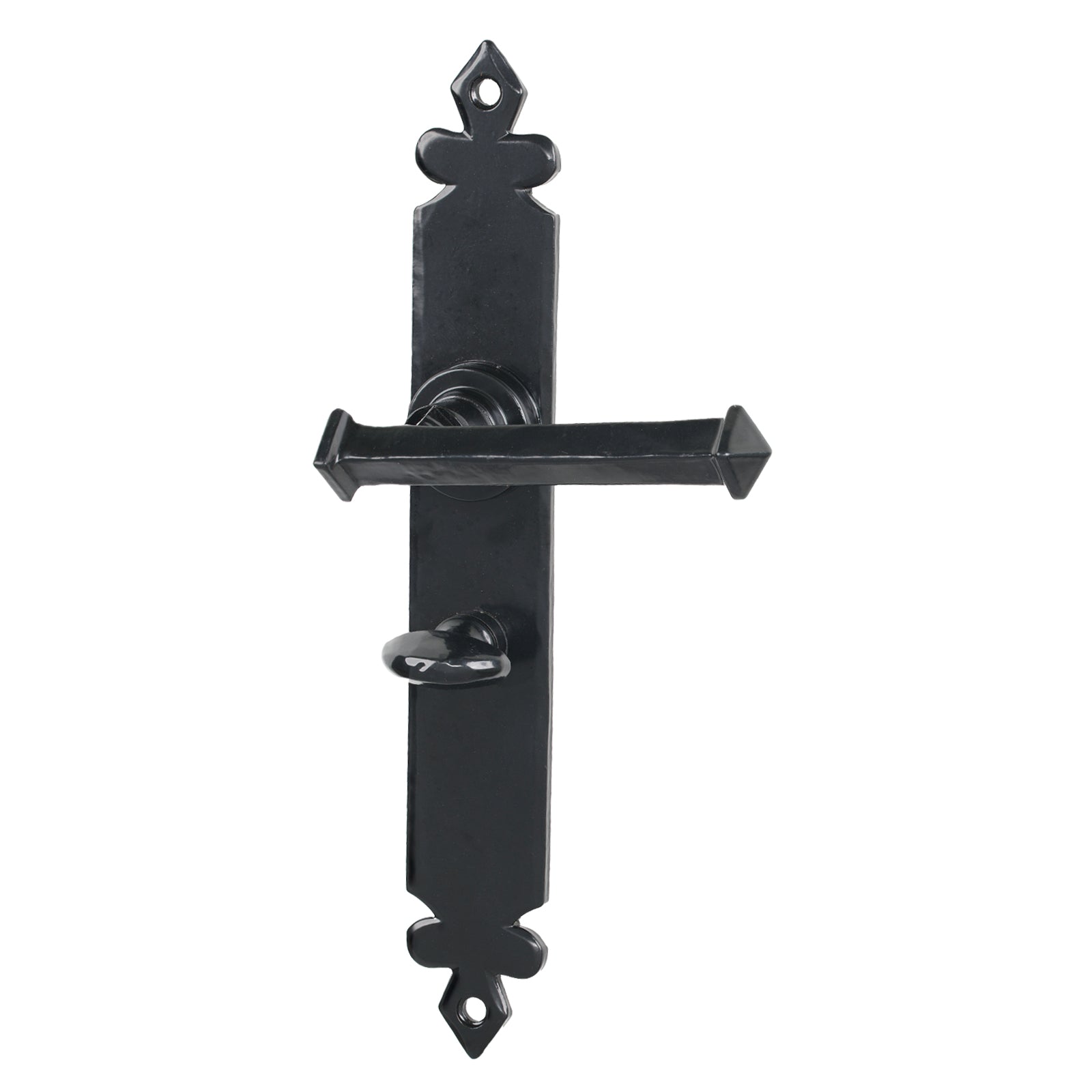 Black Bathroom Tudor Lever Handles