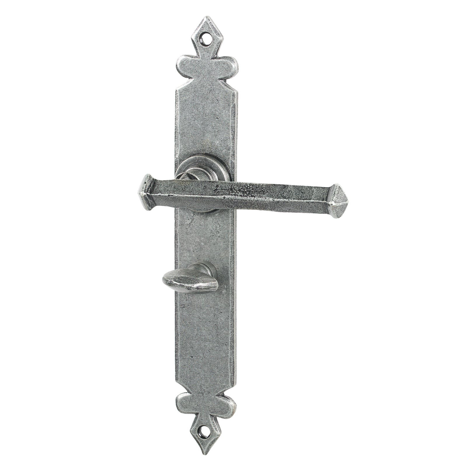 Pewter Bathroom Tudor Lever Handles