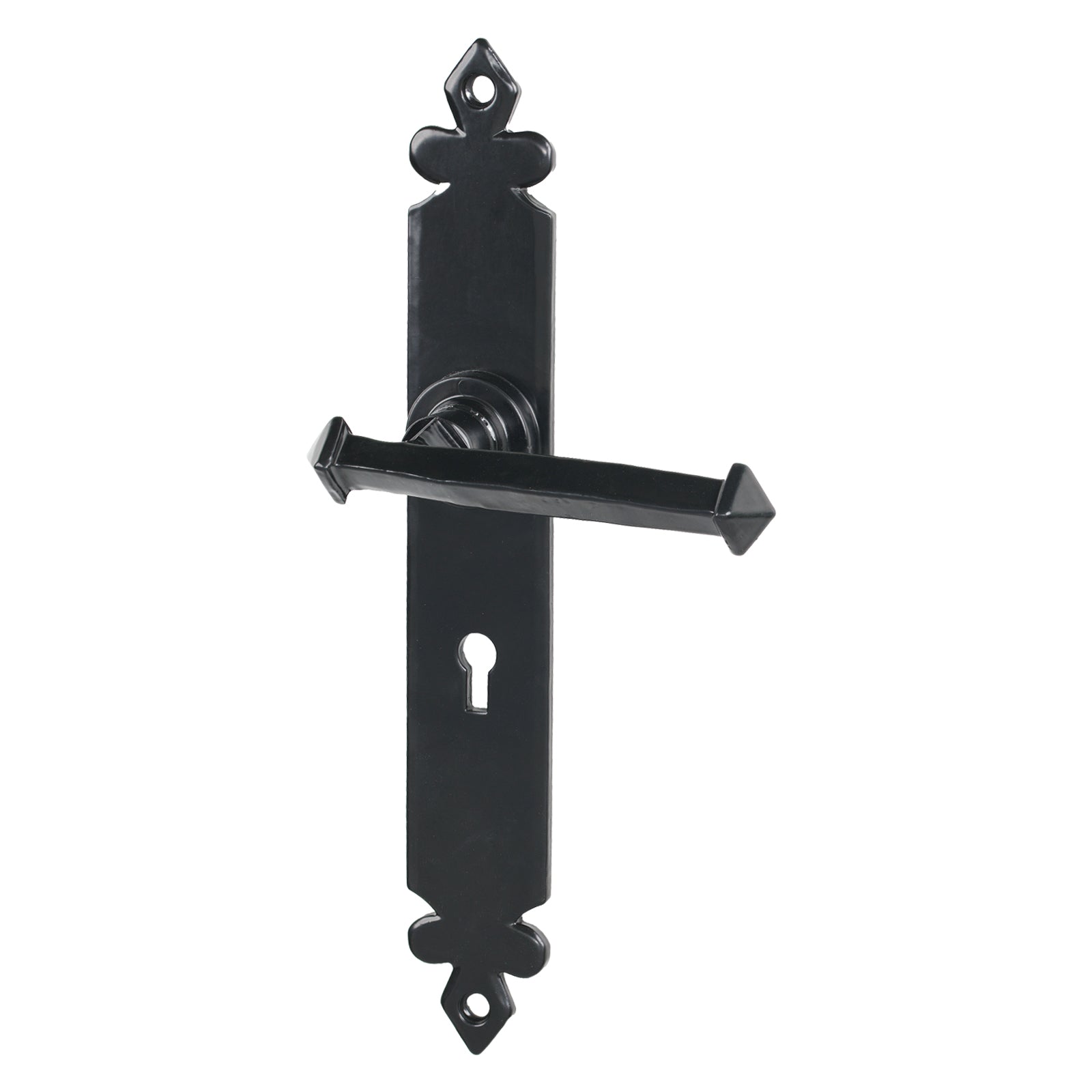 Black Lock Tudor Lever Handles