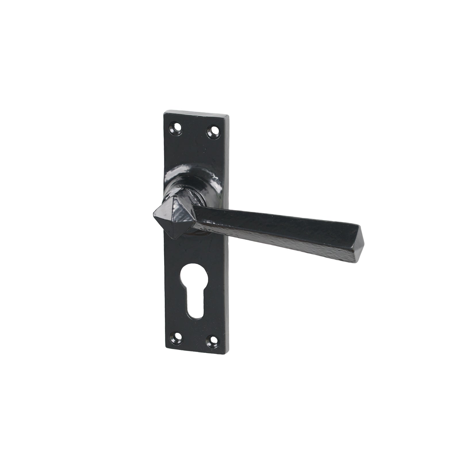 Black Euro Straight Lever Handles