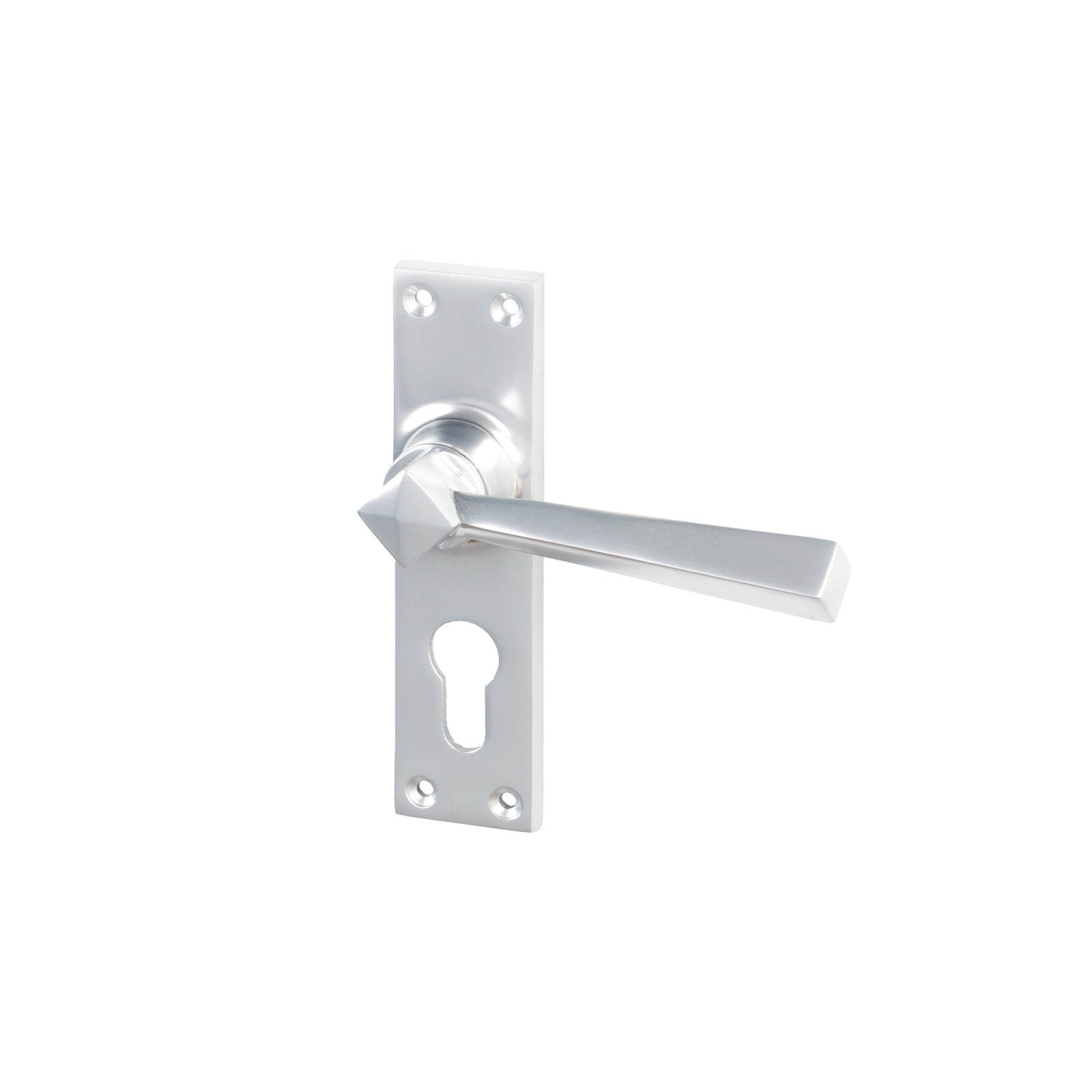 Satin Chrome Euro Straight Lever Handles