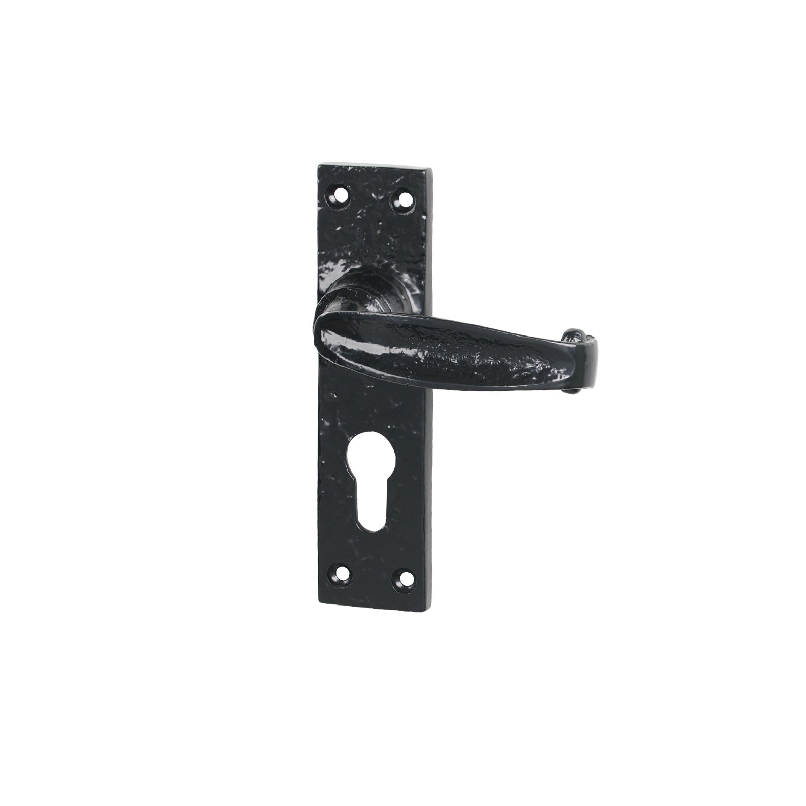 Euro Lock Black  Lever Handles