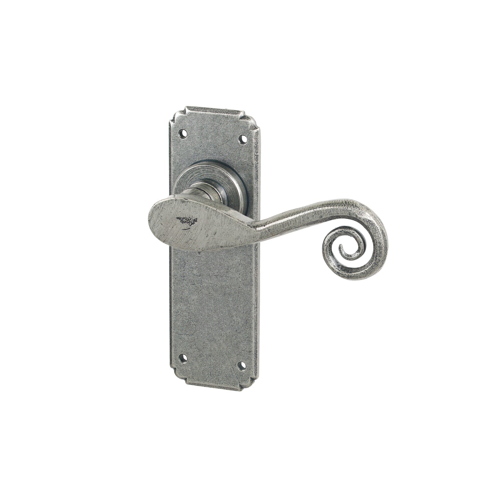 Pewter Latch Monkeytail Lever Handles