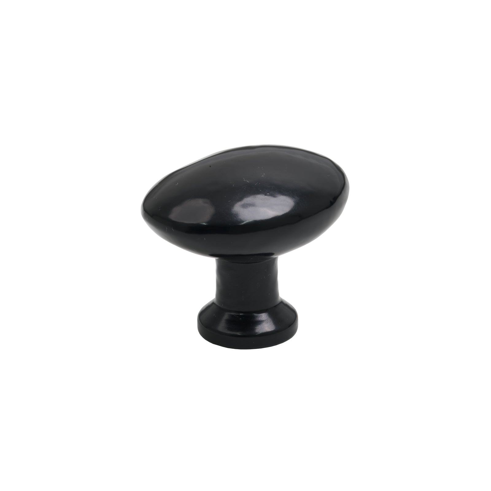 Black Oval Cabinet Knob