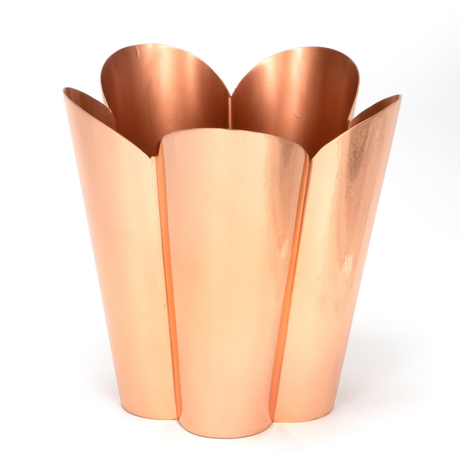 SHOW Large Flora Pot in Smooth Copper