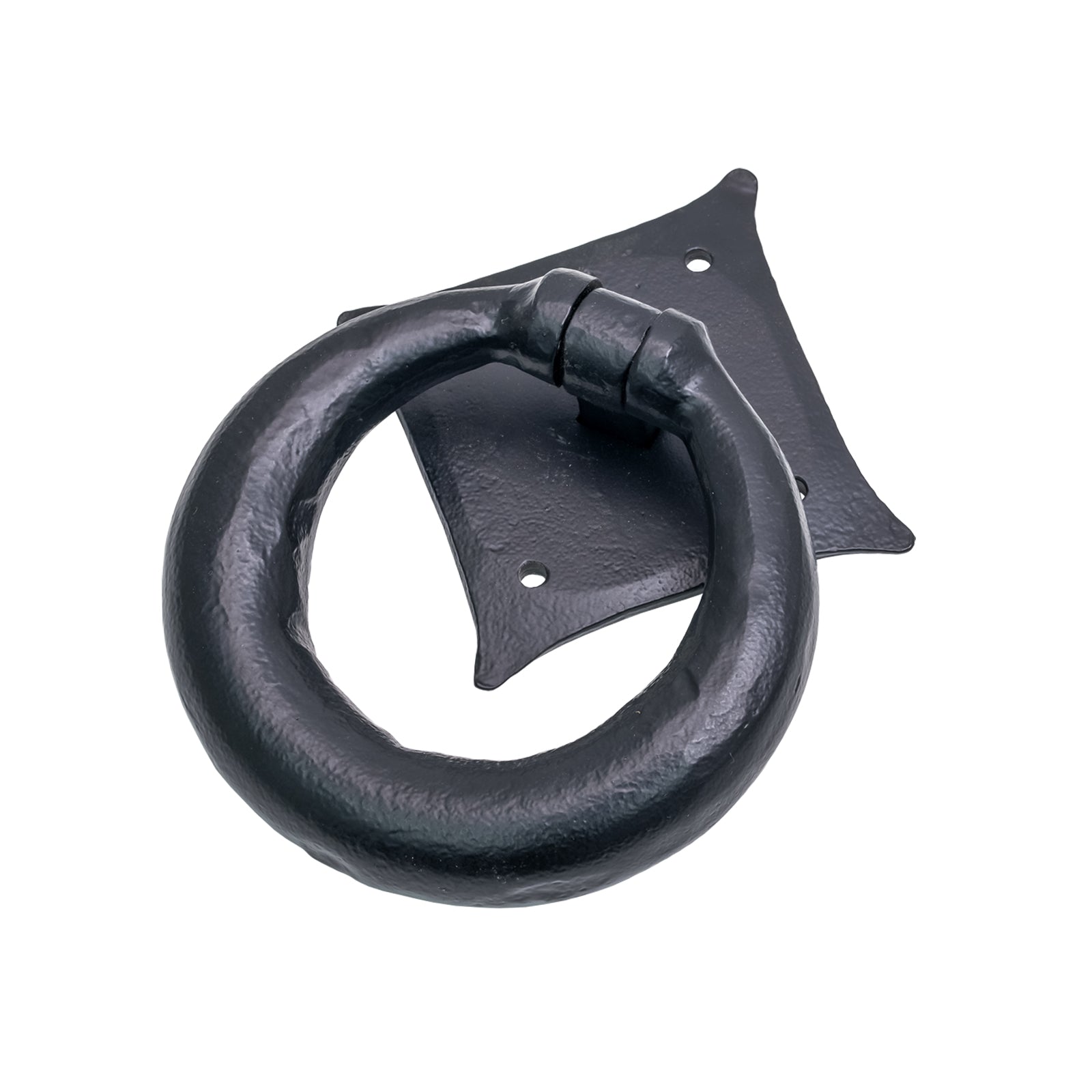 Matt Black Ring Door Knocker - Diamond